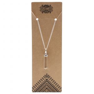 Pendentif Pointe en Cristal de Roche – Pierre de Clarté & Énergie