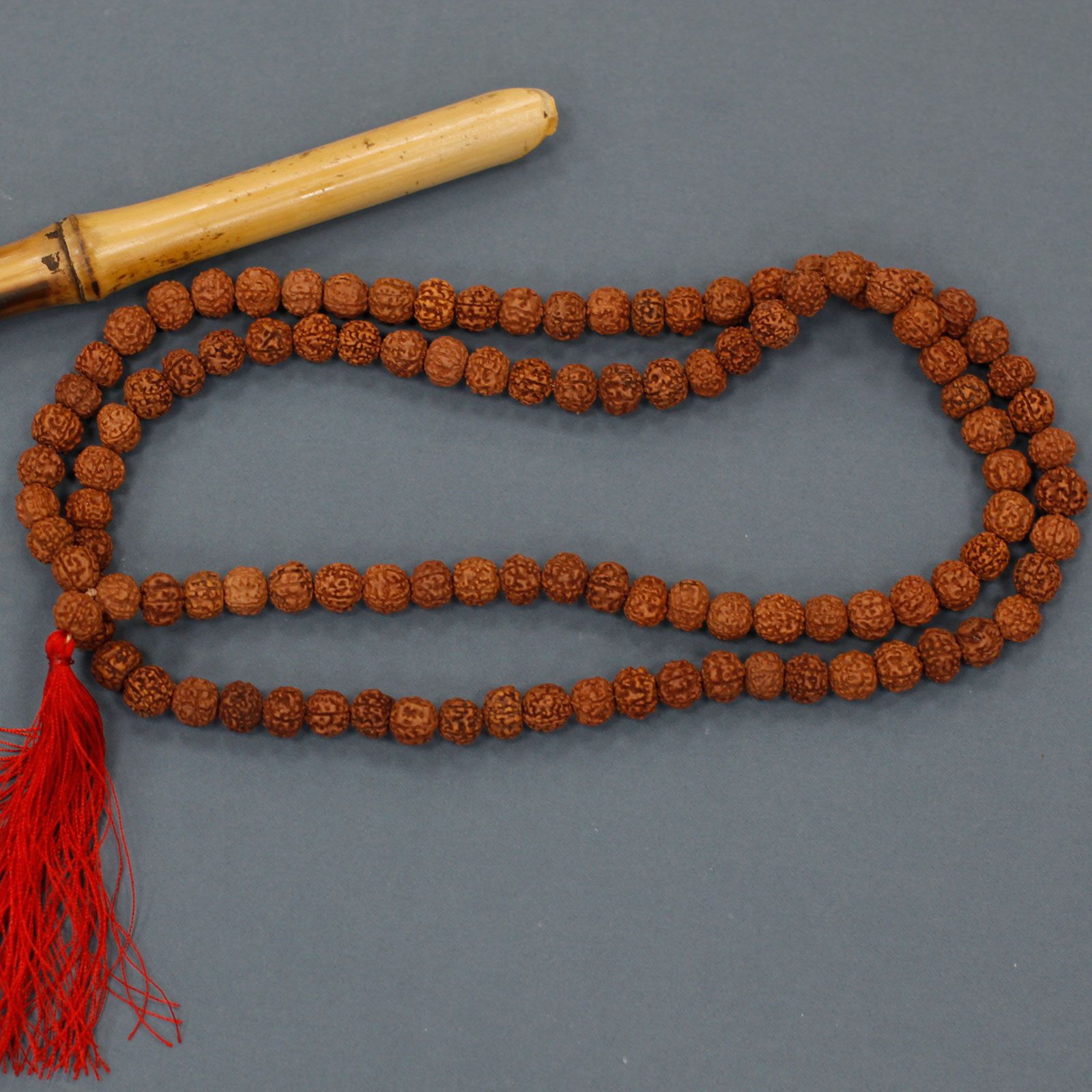 Mala 108 Grains Rudraksha Marron – Collier de Méditation & Protection Spirituelle – Image 5