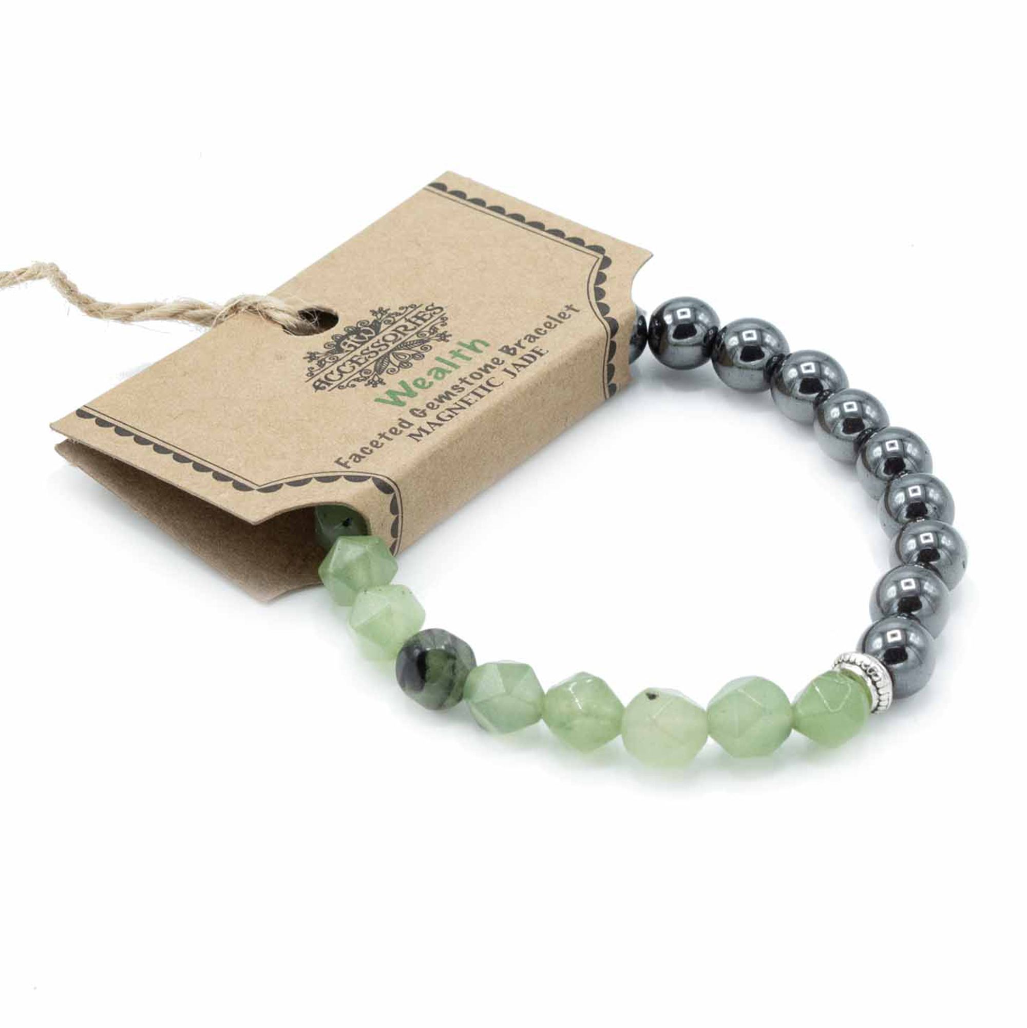Bracelet Facetté Magnétique en Jade – symbolique énergétique & Équilibre