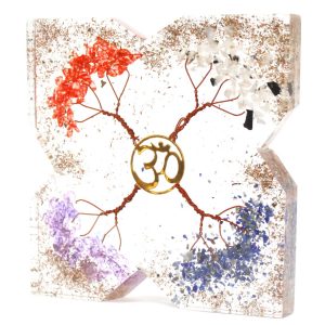 Orgonite de bureau – Attracteur en cuivre Arbre de vie (format L)