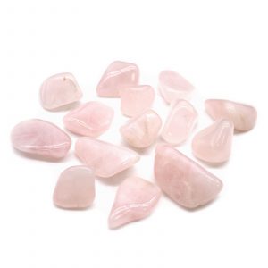 Pack de 24 pierres roulées en quartz rose – Taille L