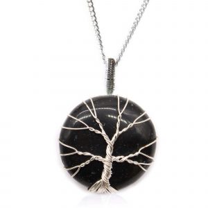Collier Arbre de Vie – Onyx Noir Naturel