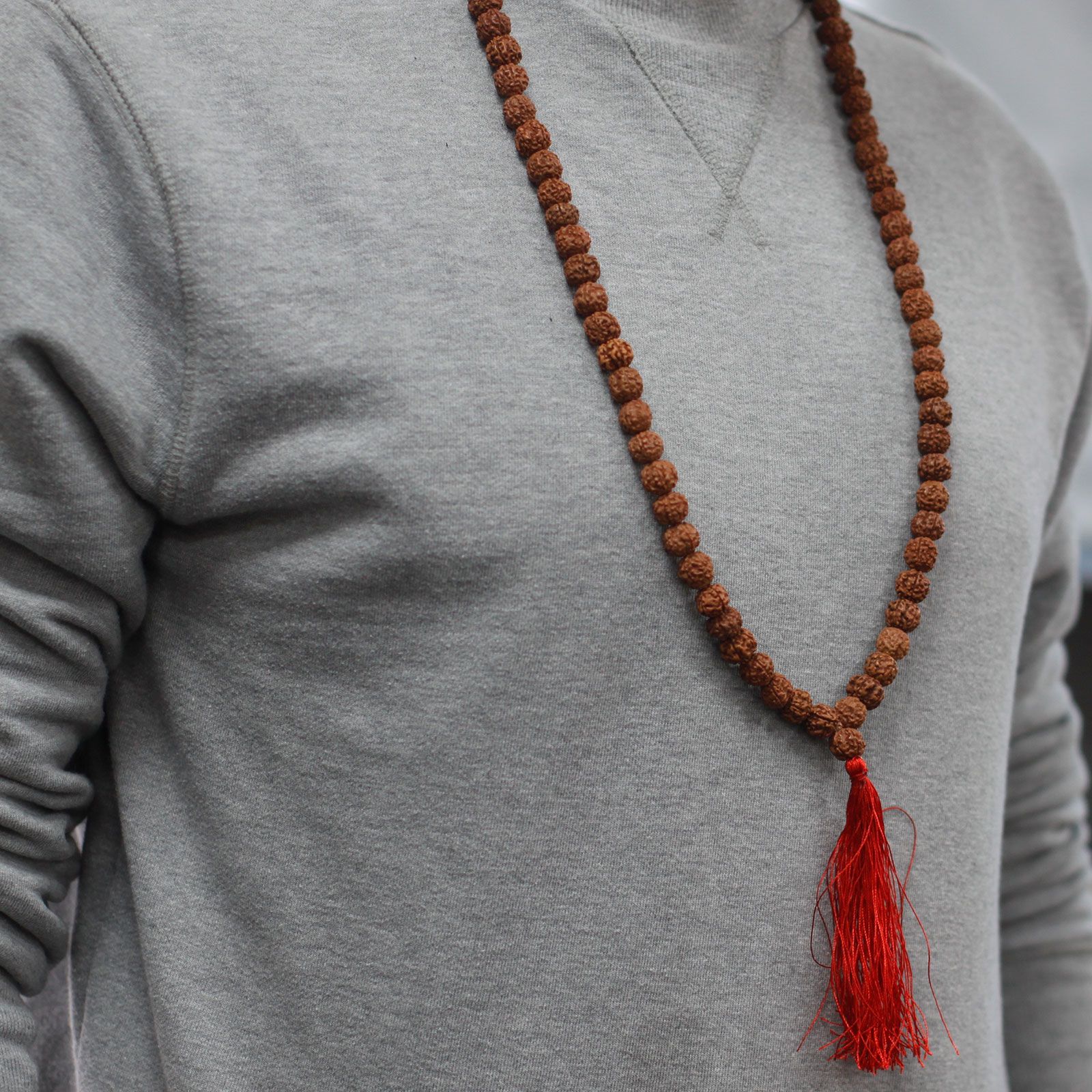 Mala 108 Grains Rudraksha Marron – Collier de Méditation & Protection Spirituelle – Image 6
