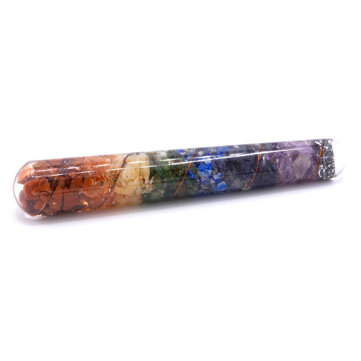 Baguette en orgonite – Cuivre et centre énergétique (traditionnel)s (140 × 30 mm) – Image 2