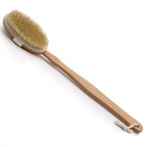 Brosse corporelle à long manche - bois et fibres
