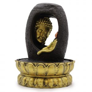 Fontaine d’intérieur Bouddha doré – Vitarka Mudra – 30 cm