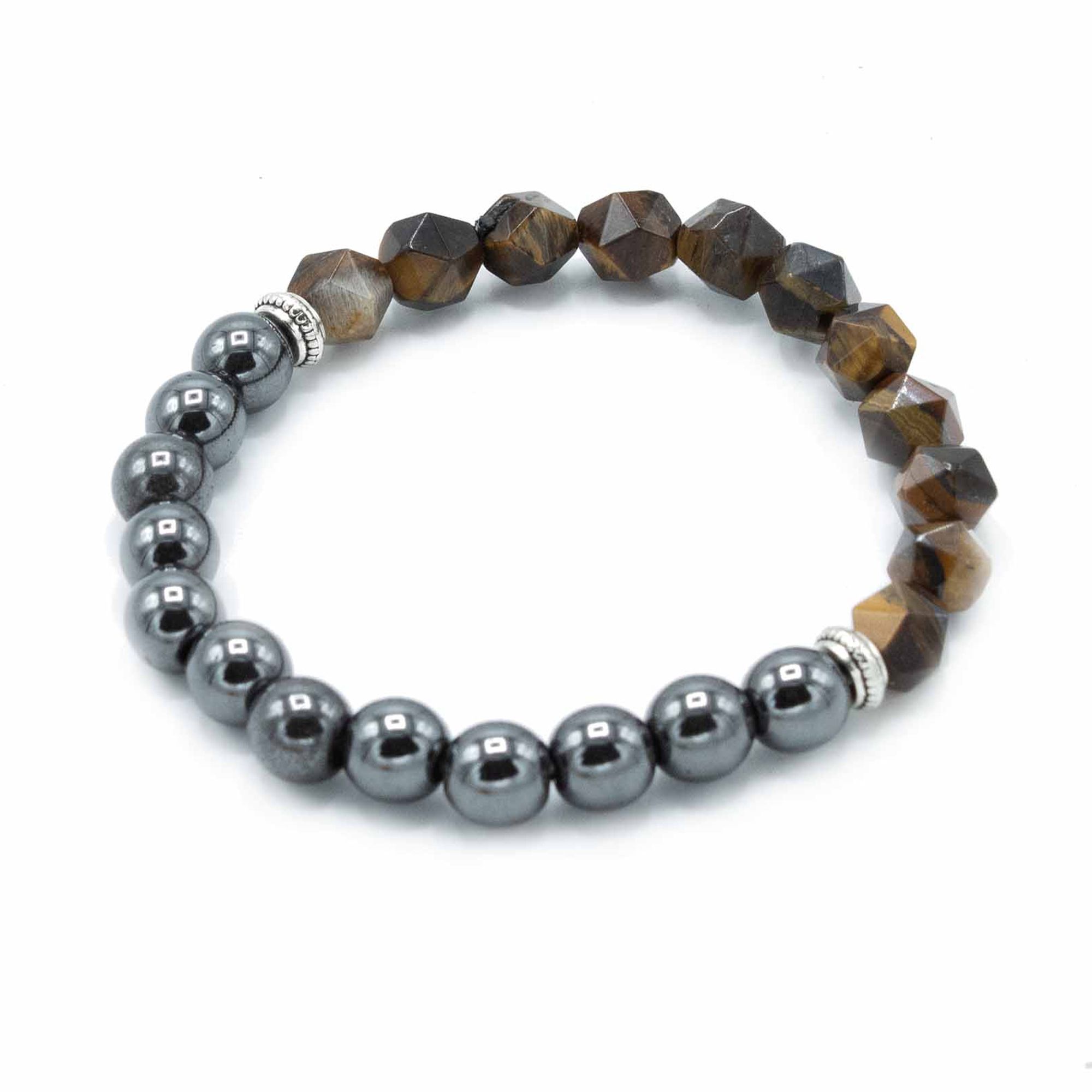 Bracelet Facetté – Œil de Tigre Magnétique – Image 2