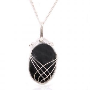 Collier Gemme Enroulée – Onyx Noir