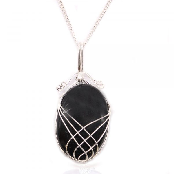 Collier gemme enroulée onyx noir