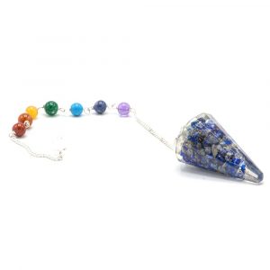 Pendule en orgonite – Lapis-lazuli et chakras