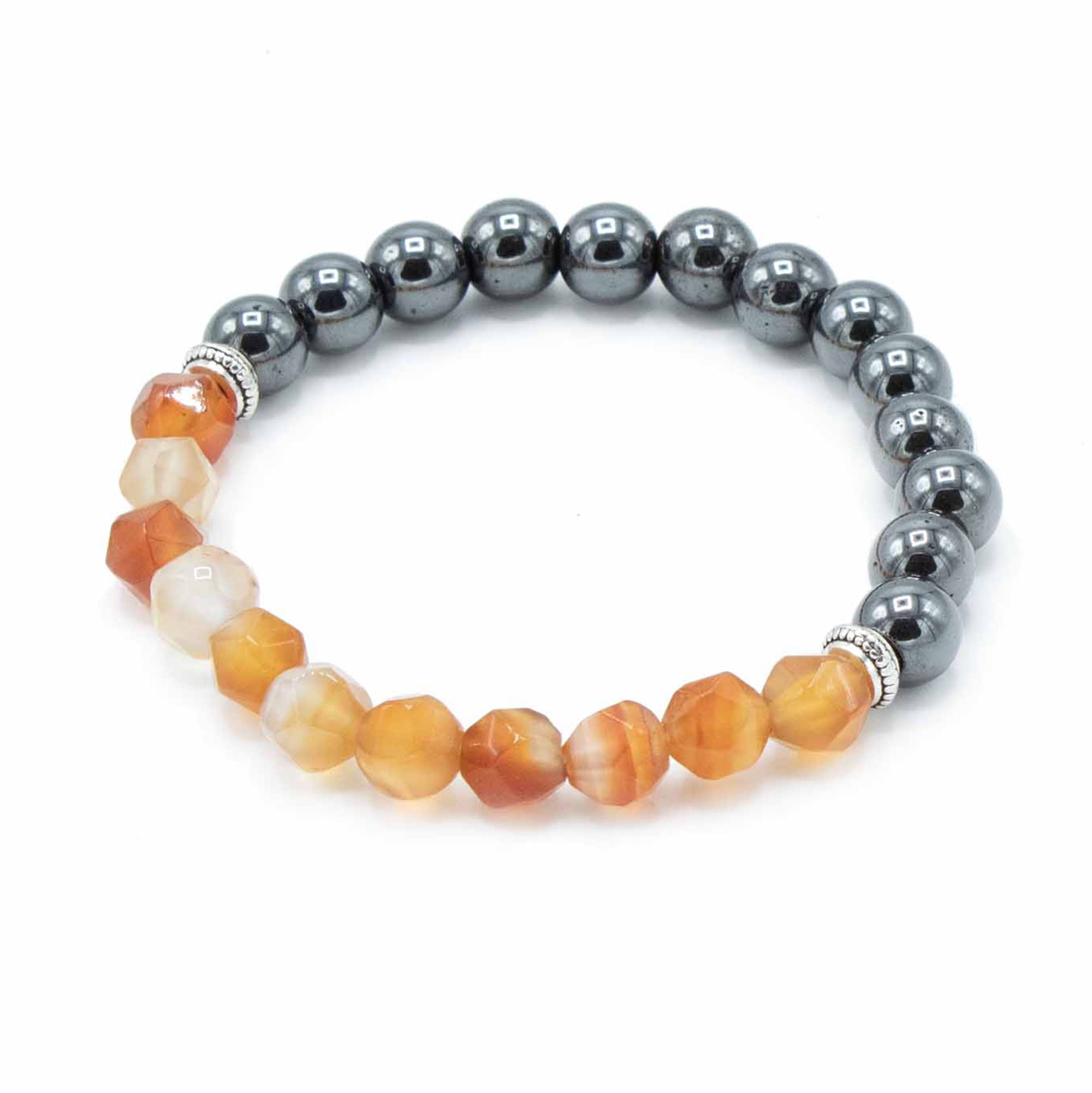 Bracelet Facetté en Cornaline – Magnétique – Image 2