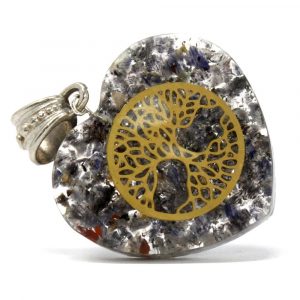 pendentif orgonite cœur arbre de vie bijou énergétique