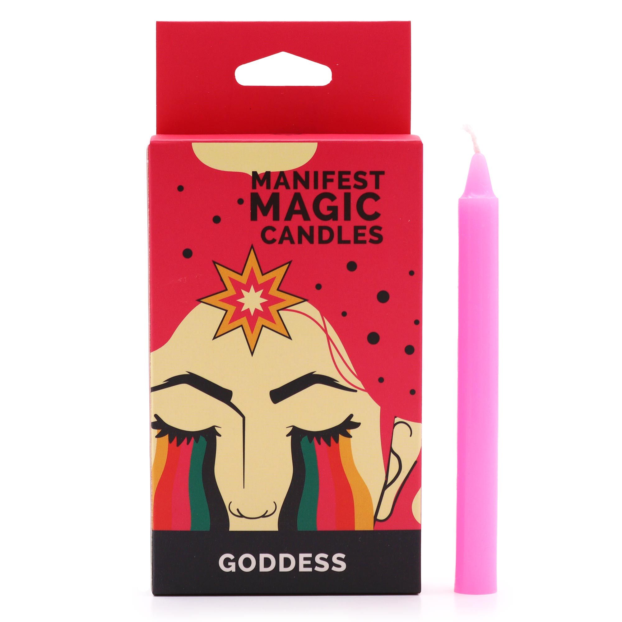 Lot de 12 bougies rituelles roses énergie féminine et douceur Manifest Magic