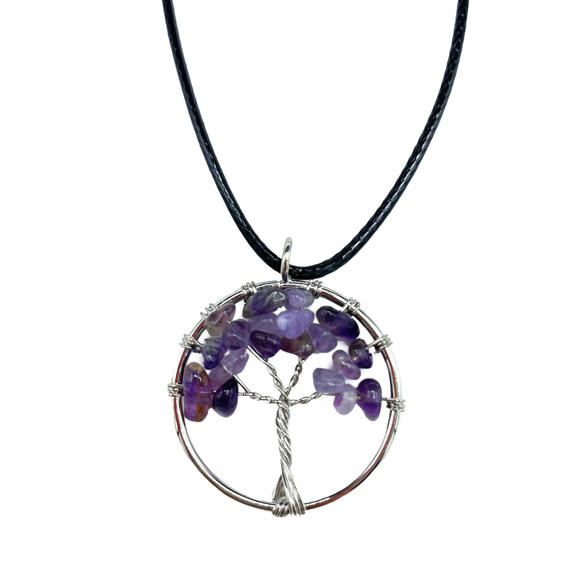 Collier Arbre de Vie en améthyste naturelle – Image 5