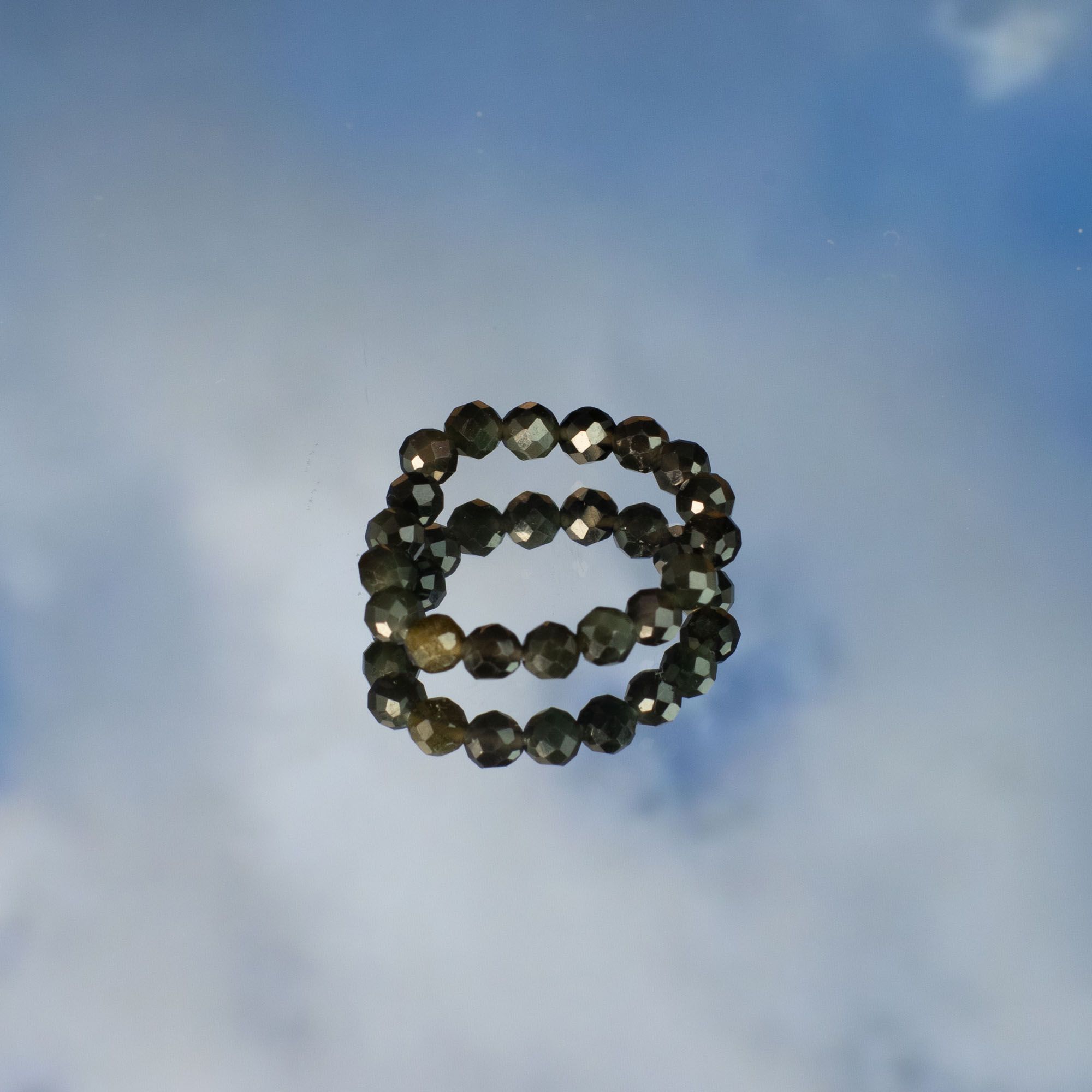 Bague trio en pierres naturelles « Nymph Spirit – Océan Infini » – Image 5