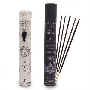Encens rituel Ancient Witch succès avec pendule en obsidienne noire