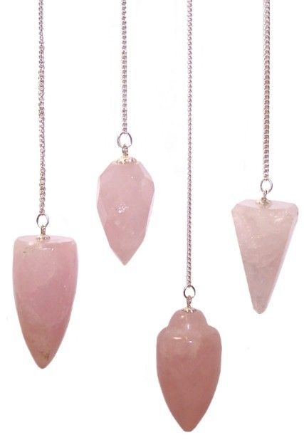 Pendule en quartz rose naturel pour radiesthésie – Image 2