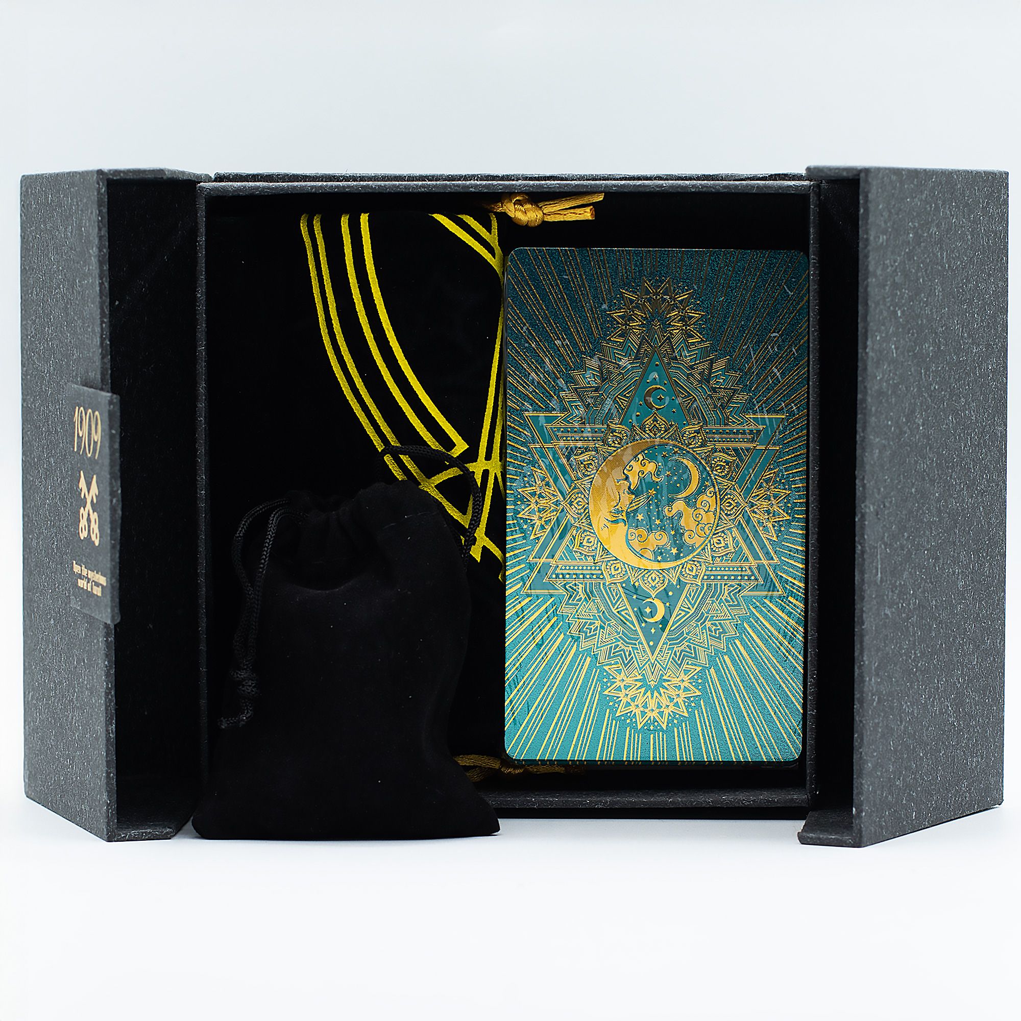 Coffret tarot luxe or et turquoise – 78 cartes – Image 4