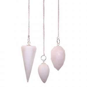 pendule en quartz neige naturel pour radiesthésie et divination