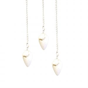 pendule en pierre de lune arc-en-ciel naturelle pour radiesthésie et divination