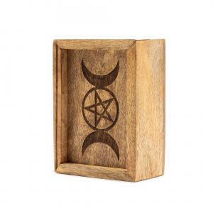 petit coffret tarot bois porte cartes