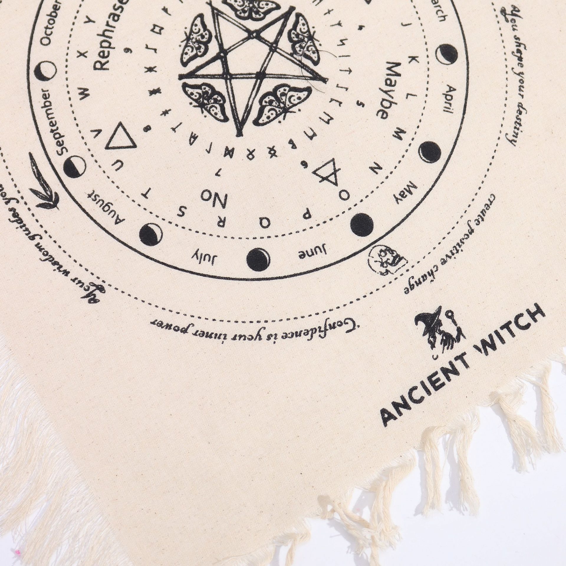 Tissu de Divination Pendule – Papillon Mystique & Cercle Ésotérique – Image 2