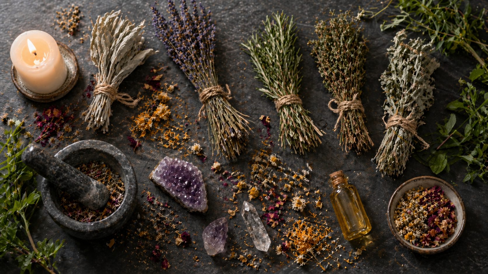 La magie des herbes et plantes — guide complet — Lumen Arca