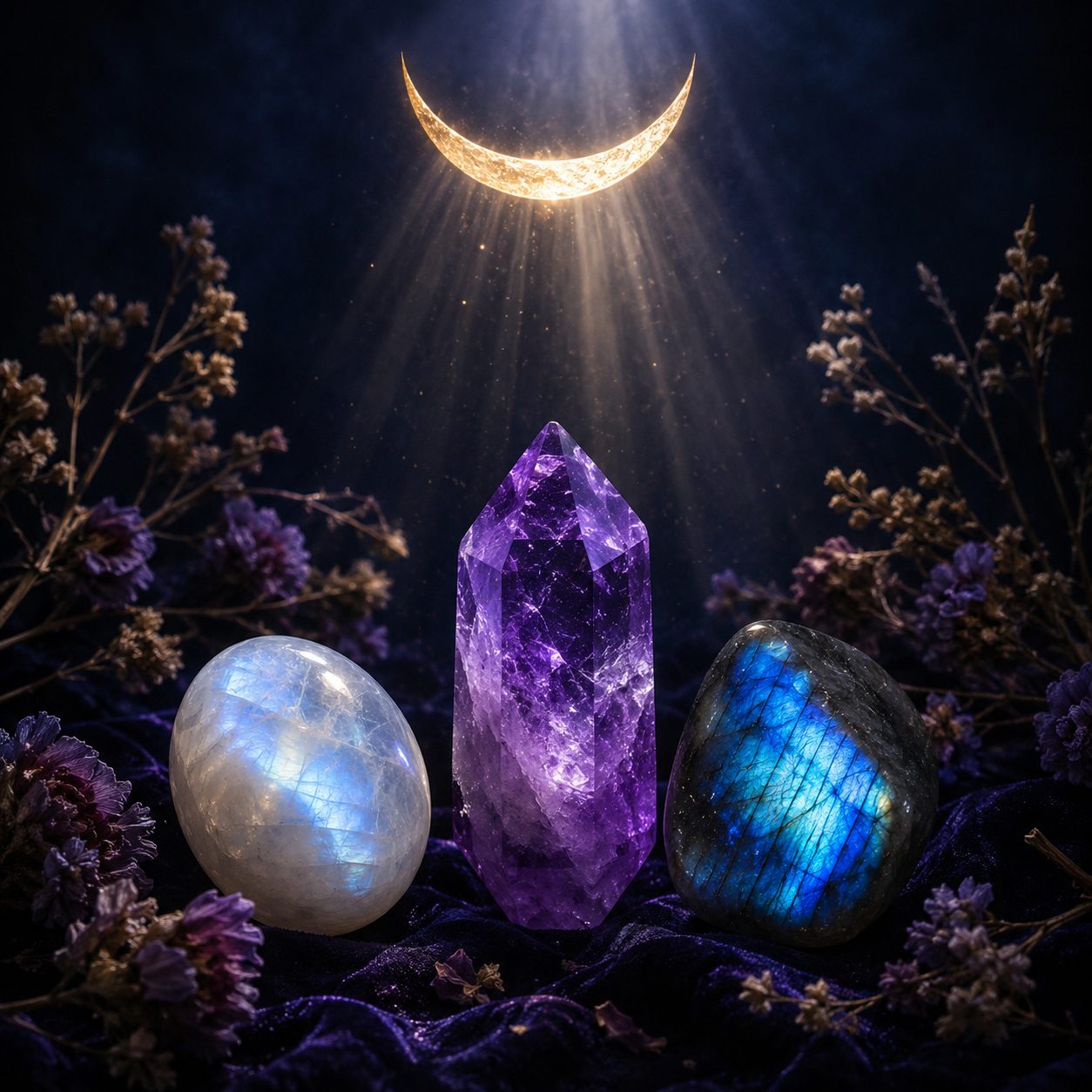 La lune et les cristaux — Lumen Arca