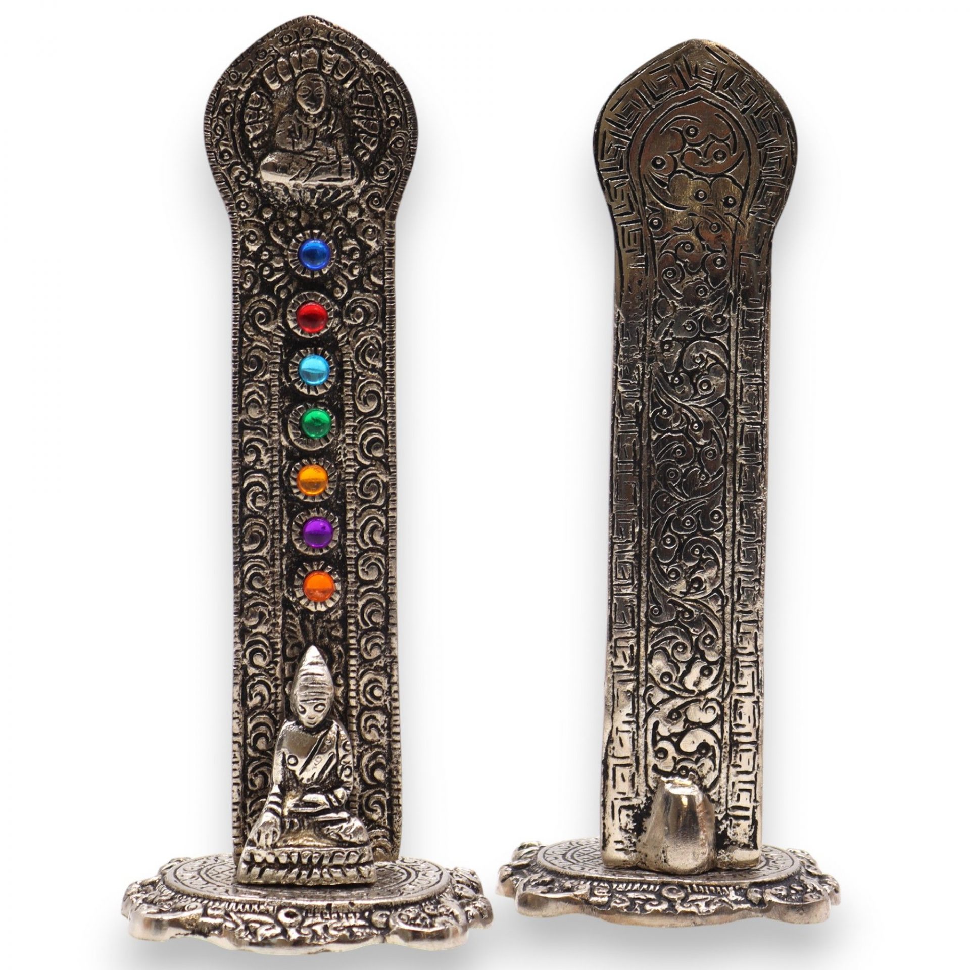 Porte-Encens Bouddha Tour des 7 Chakras 16 cm – Image 3
