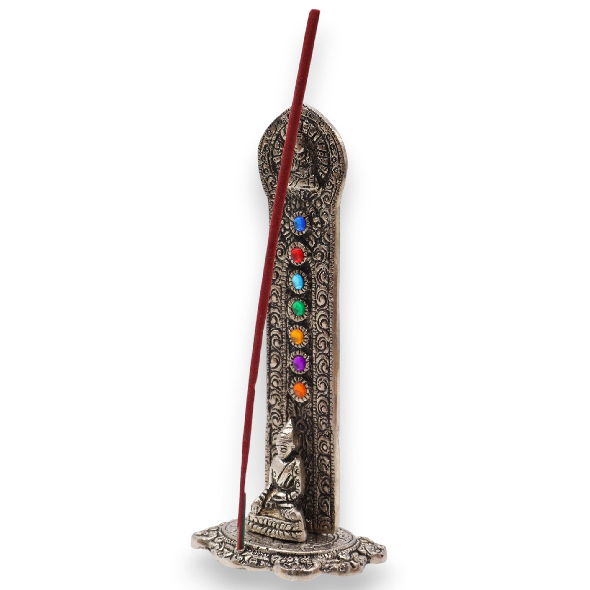 Porte-Encens Bouddha Tour des 7 Chakras 16 cm – Image 4