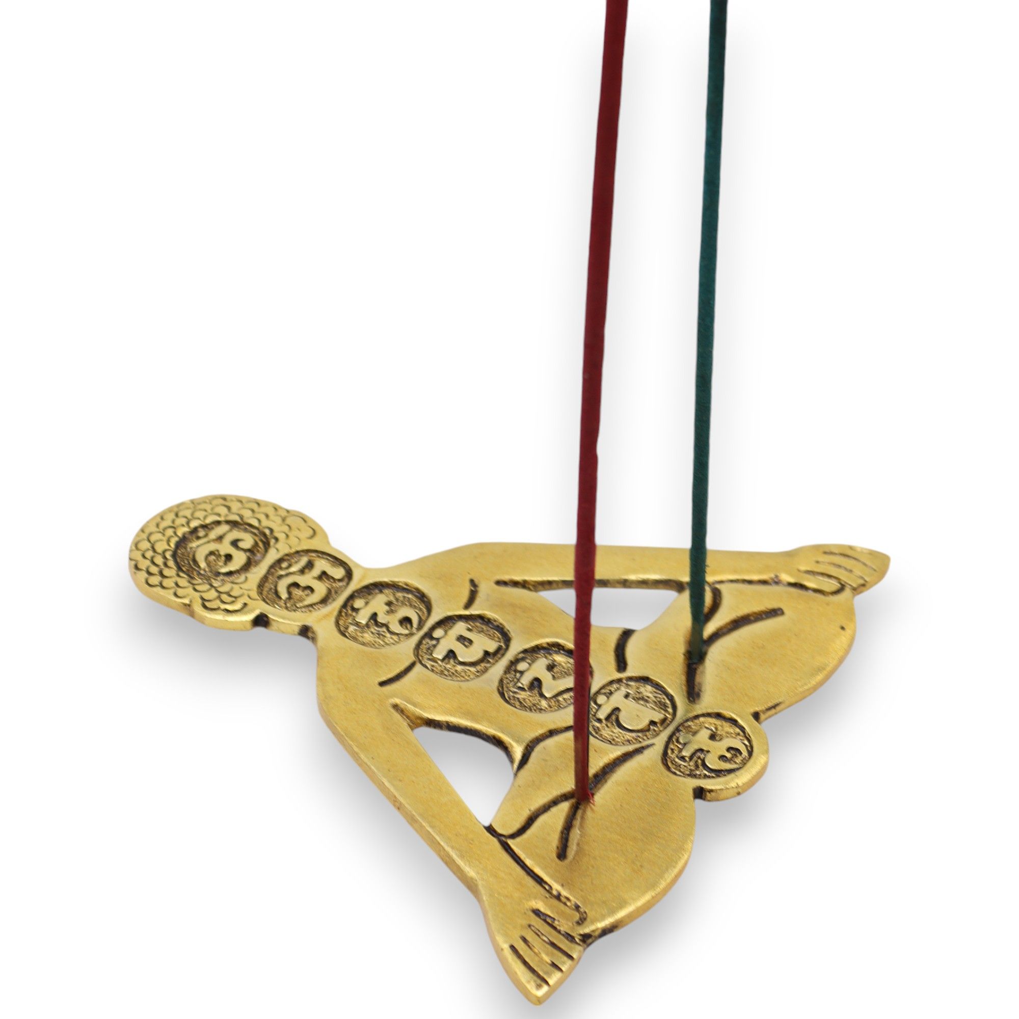 Porte-Encens Yoga Chakras en Aluminium Doré 12 cm – Image 5