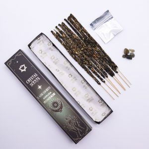 Encens Arruda aux Cristaux de Labradorite – 10 Bâtonnets Parfumés pour Rituel & Protection