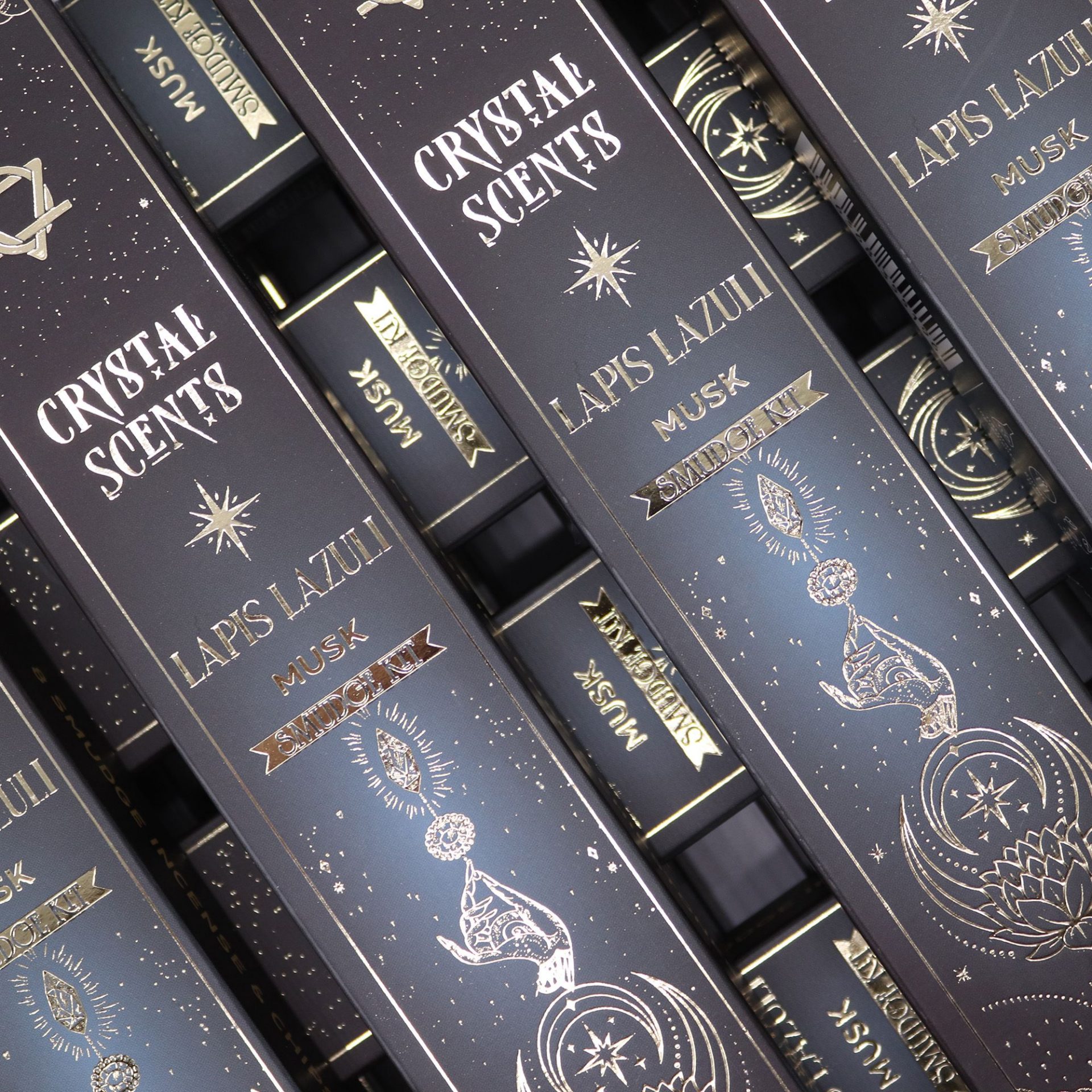 Encens au Musc et Cristaux de Lapis-Lazuli – 10 Bâtonnets Crystal Scents pour Méditation & Ambiance Apaisante – Image 2
