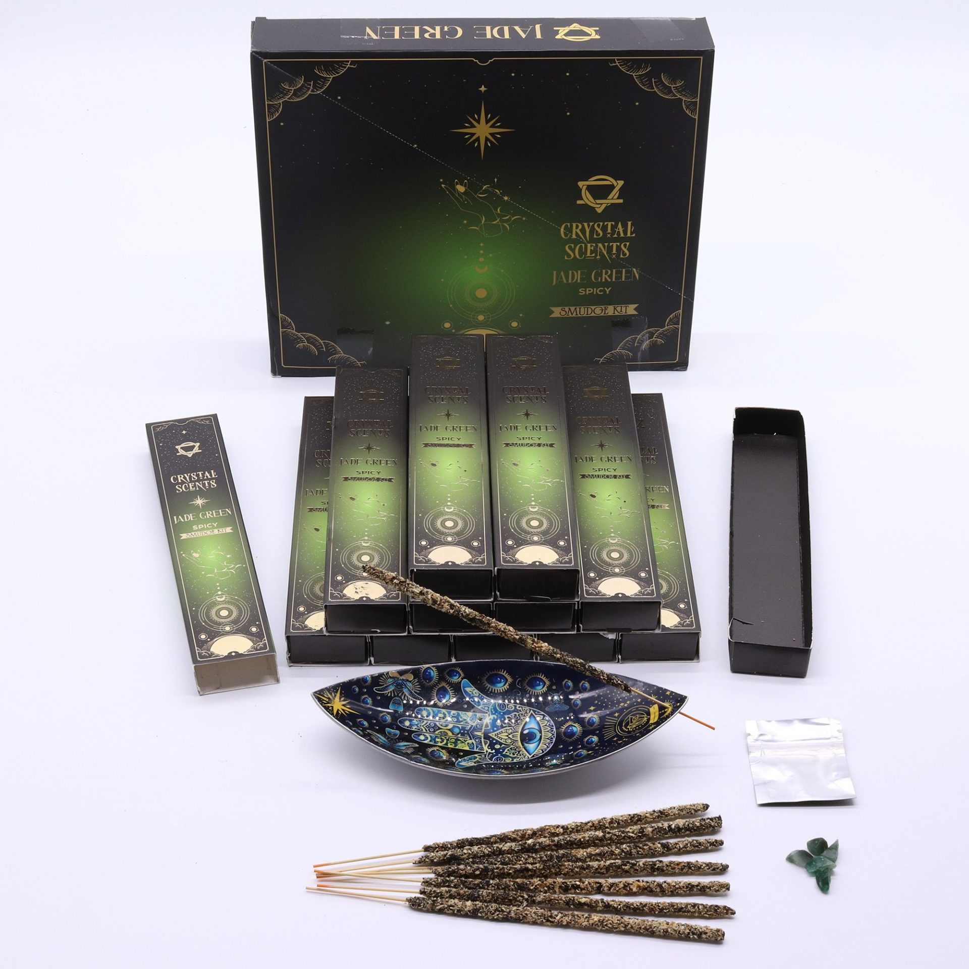 Encens Épicé aux Cristaux de Jade – 10 Bâtonnets Crystal Scents pour Ambiance & Rituel – Image 4