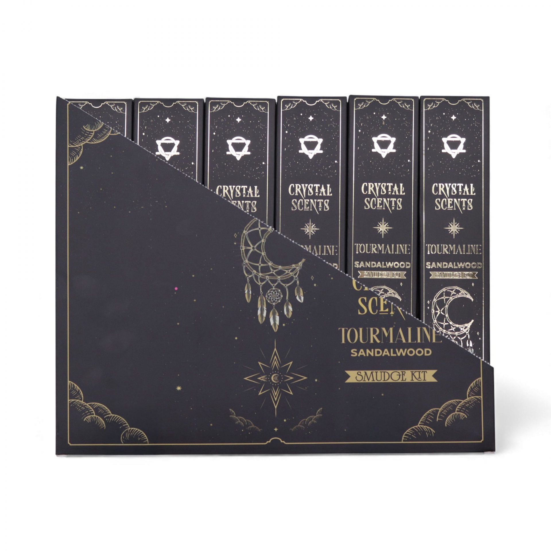 Encens Santal aux Cristaux de Tourmaline – 10 Bâtonnets Crystal Scents pour Méditation & Rituel – Image 3