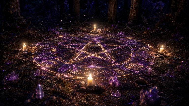 Le cercle magique en Wicca : comment le tracer, pourquoi et les 7 étapes complètes