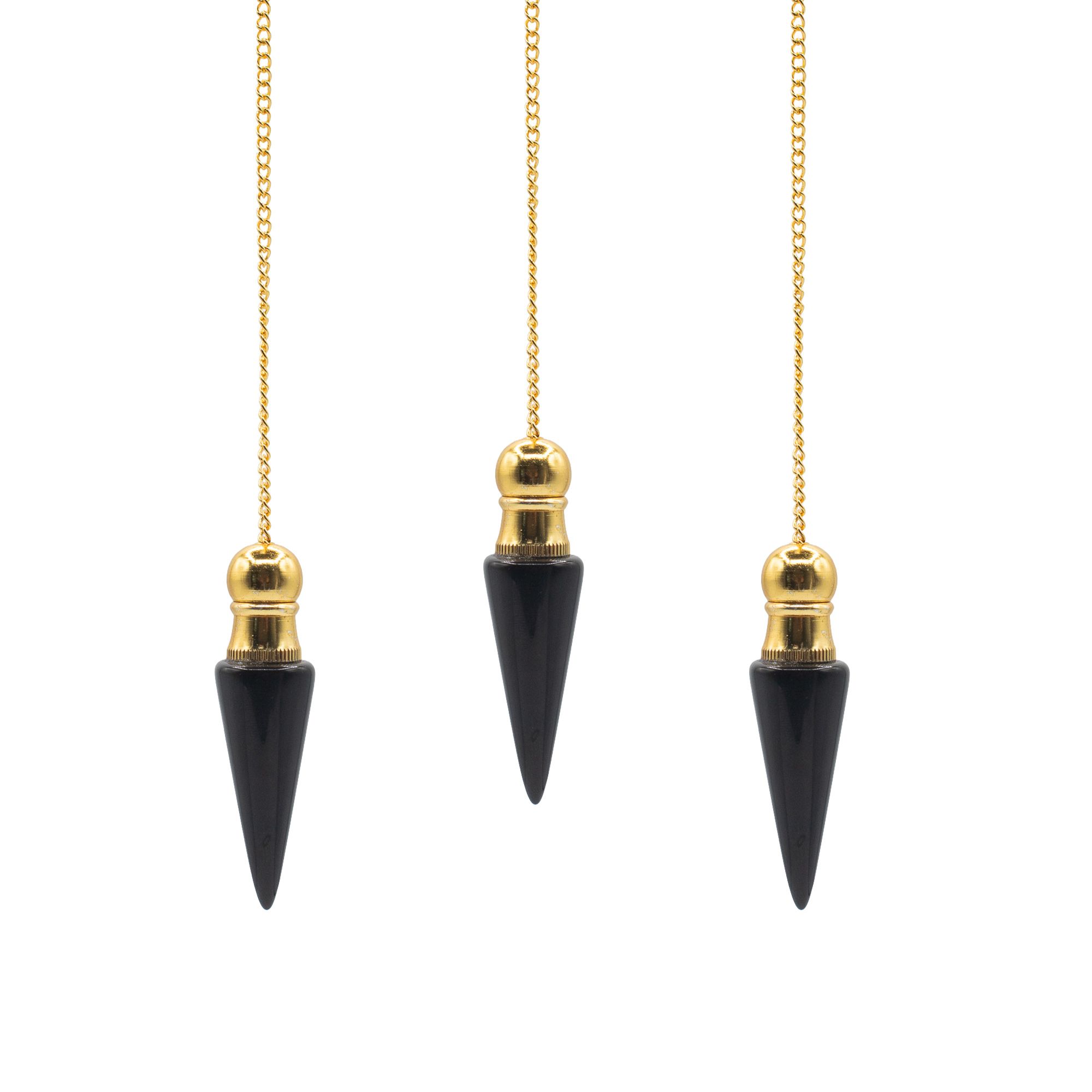 Pendule à cavité secrète en agate noire plaqué or – Lumen Arca
