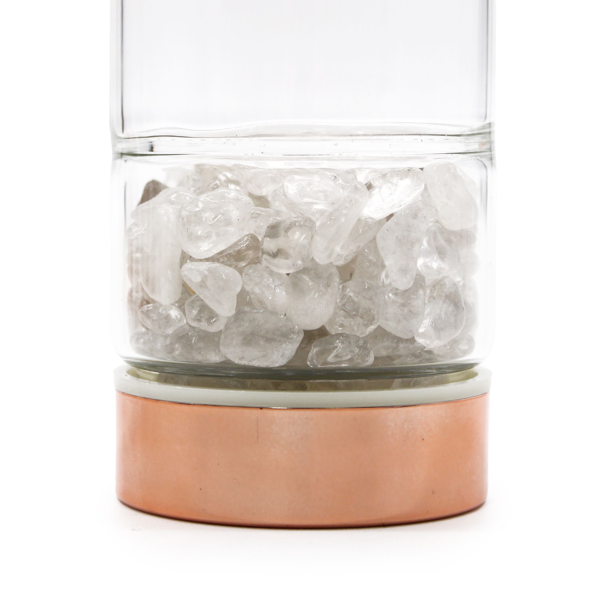 Bouteille Infuseur à Thé en Cristal et Quartz de Roche — Or Rose, 500 ml – Image 2