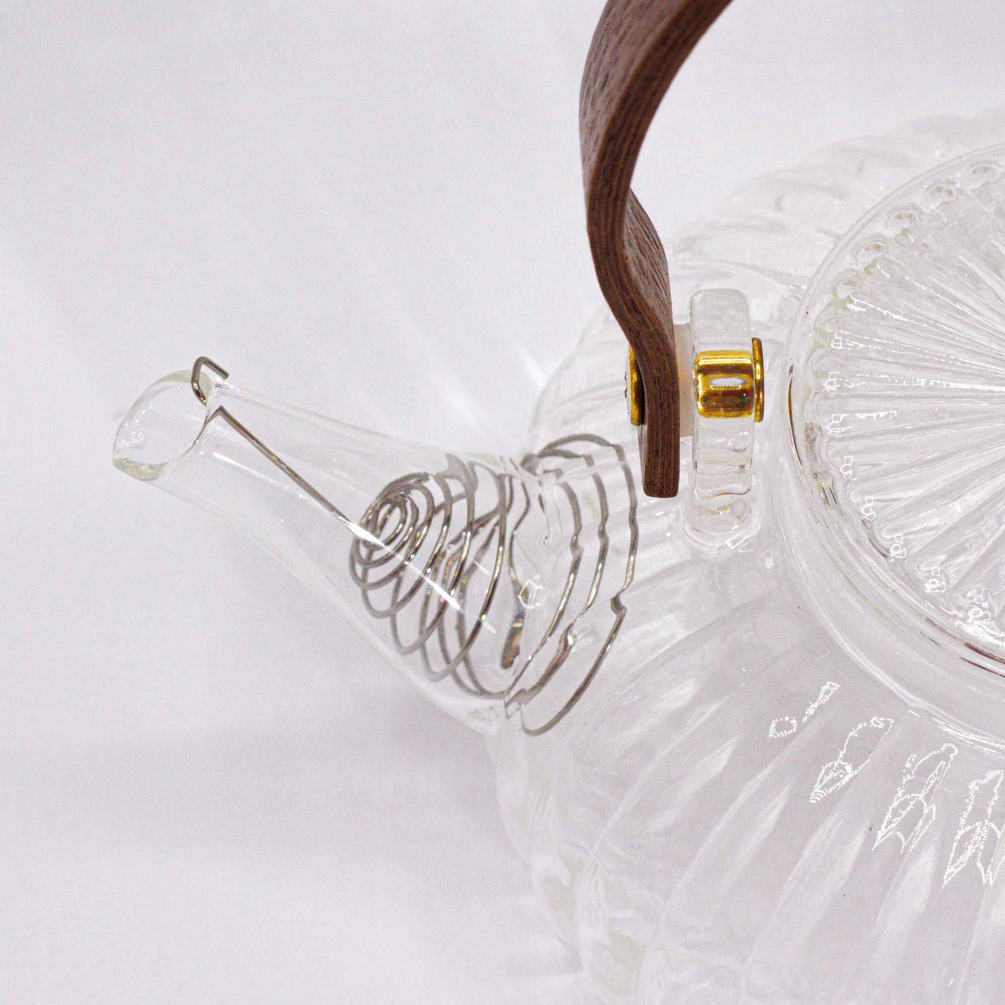 Théière en Verre Côtelé avec Infuseur – 850 ml – Image 2