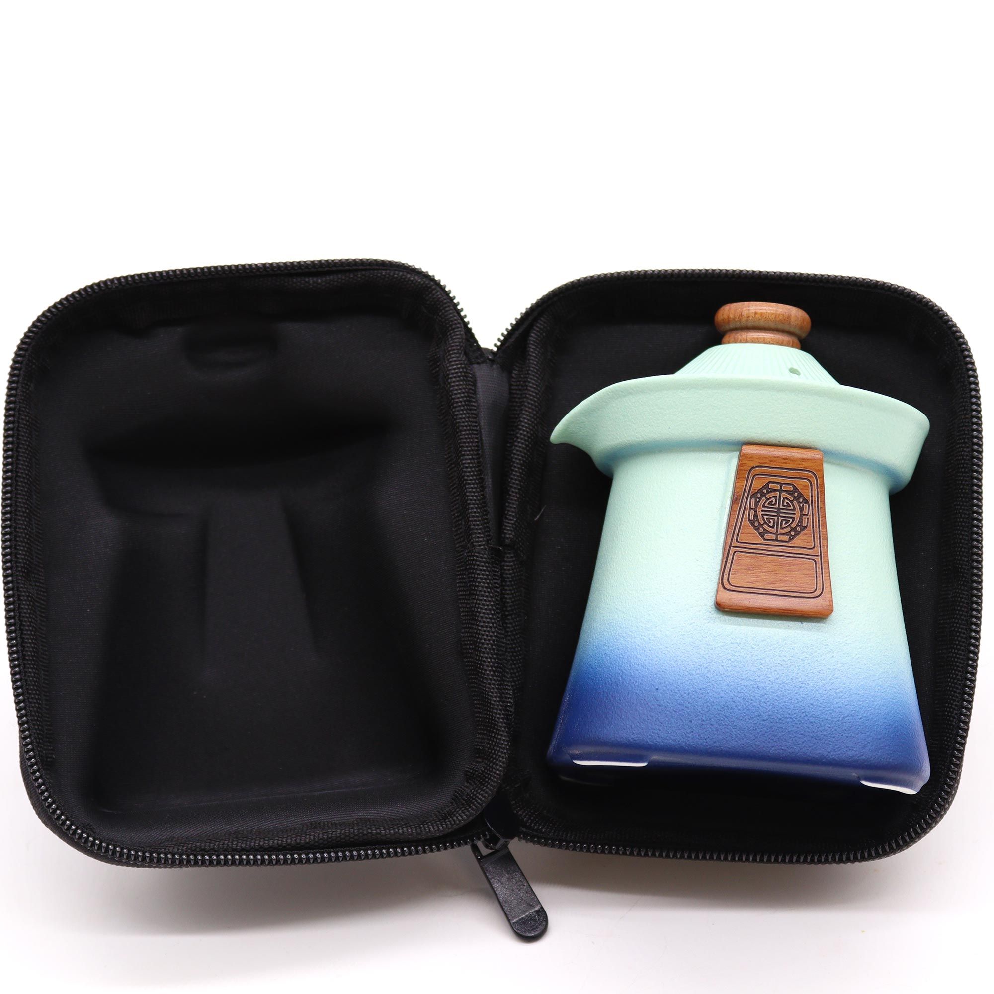 Service à Thé Pagode en Céramique, Ciel Bleu – Théière et 3 Tasses – Image 5