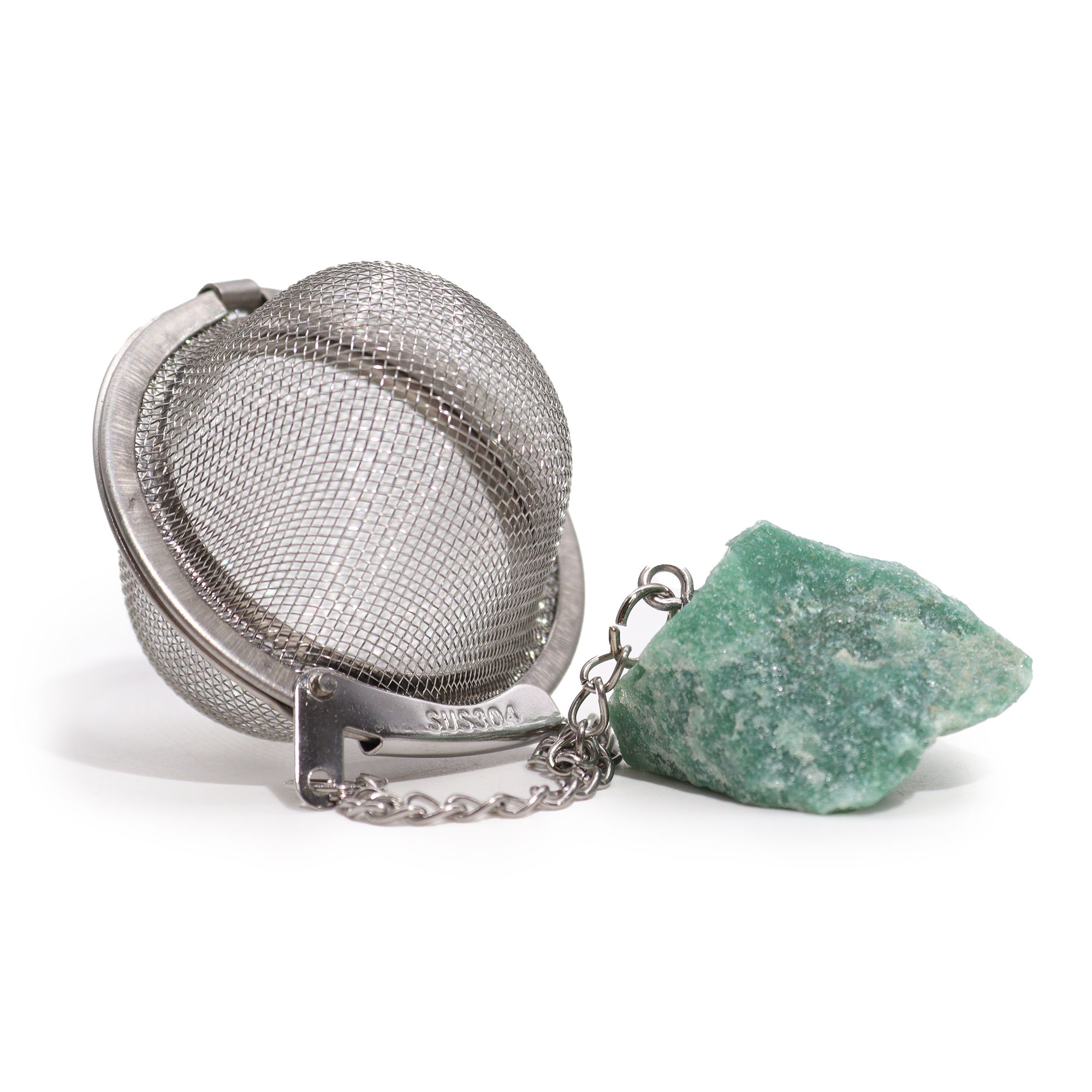 Passoire à Thé en Pierre Précieuse Brute — Aventurine Verte – Image 4