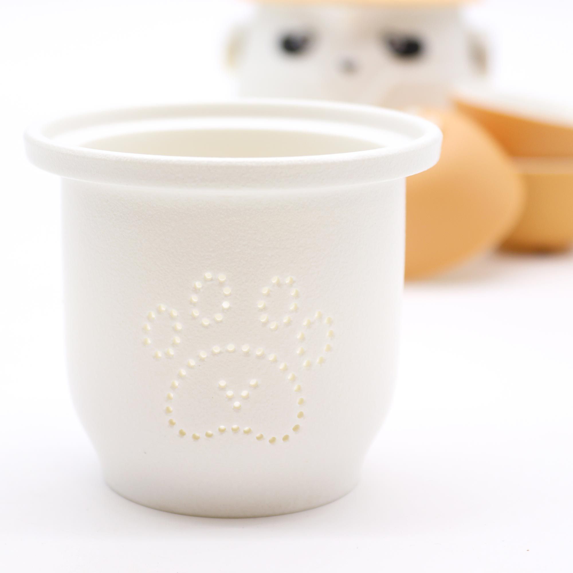 Service à Thé Panda Orange en Céramique – Théière et 3 Tasses – Image 2