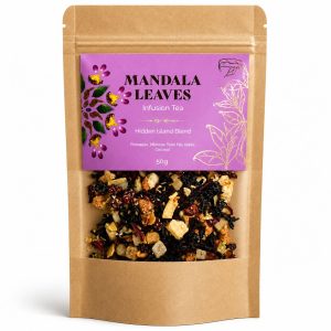 Sachet kraft refermable 50 g d'infusion ananas et noix de coco Mandala Leaves - Lumen Arca