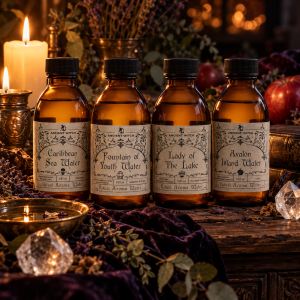 Coffret Les Quatre Sources Sacrées – 4 Eaux Rituelles de Sorcière