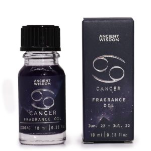 Huile parfumée Zodiaque Cancer 10 ml, flacon violet pailleté - Lumen Arca