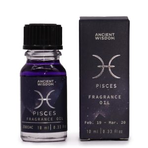Huile parfumée Zodiaque Poissons 10 ml, flacon violet pailleté - Lumen Arca