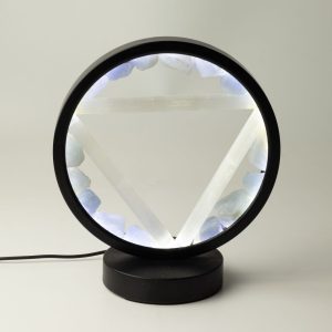 Le Cercle de l’Eau — Lampe Halo en Aigue-Marine et Sélénite