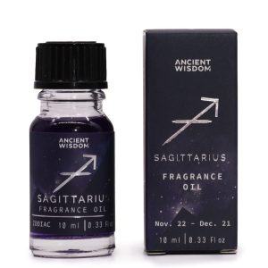 Huile parfumée Zodiaque Sagittaire 10 ml, flacon violet pailleté - Lumen Arca