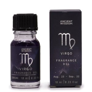 Huile parfumée Zodiaque Vierge 10 ml, flacon violet pailleté - Lumen Arca