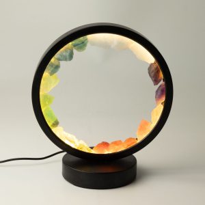 La Roue des Sept Chakras — Lampe Halo 7 Pierres Précieuses